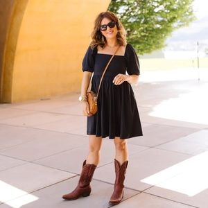 Sunrise Mini Dress in Barely Black Smash + Tess